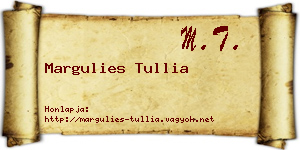 Margulies Tullia névjegykártya